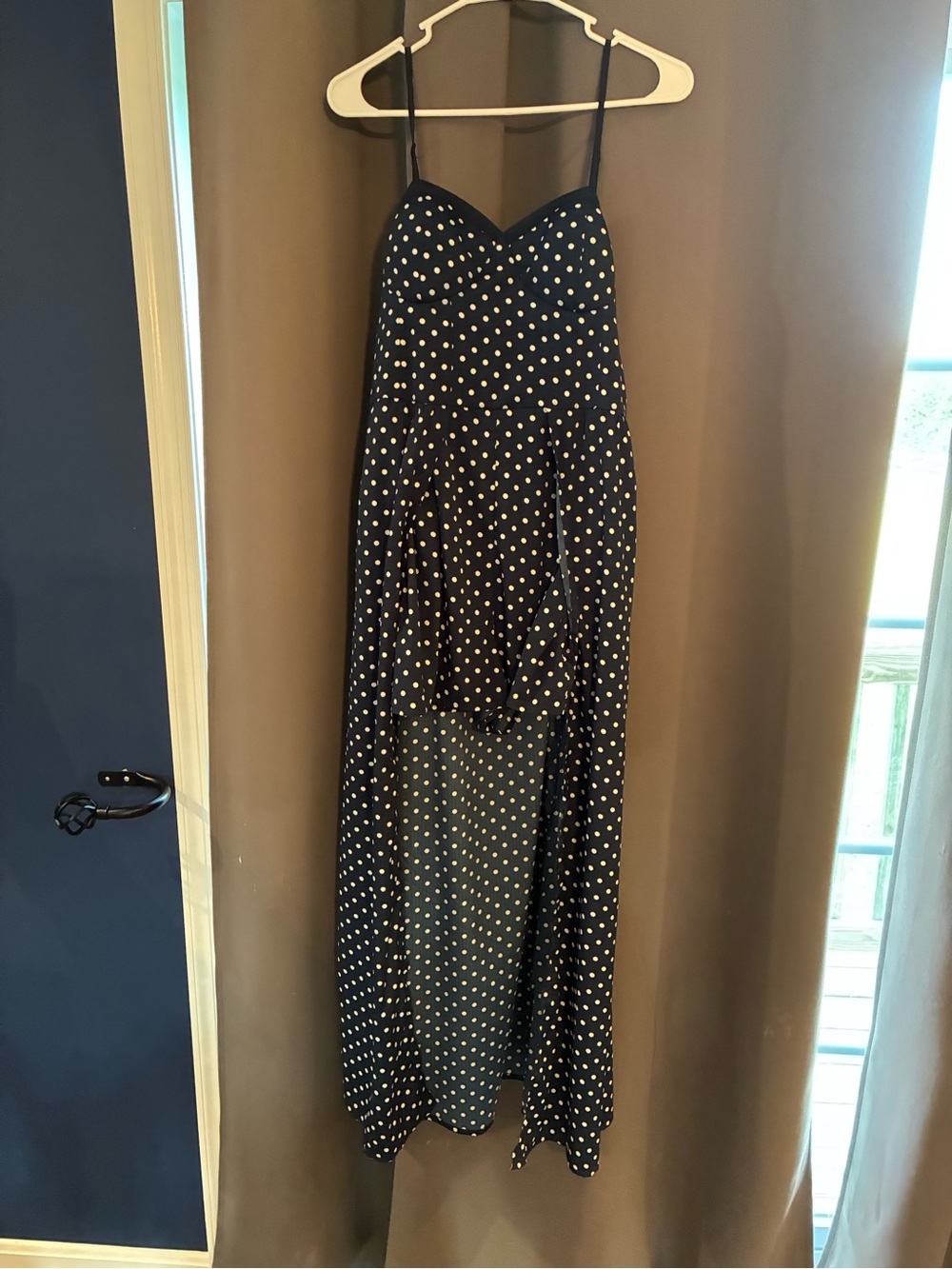Band Of Gypsies Women’s Polka Dot Sleeveless Short Romper With Skirt Size Large